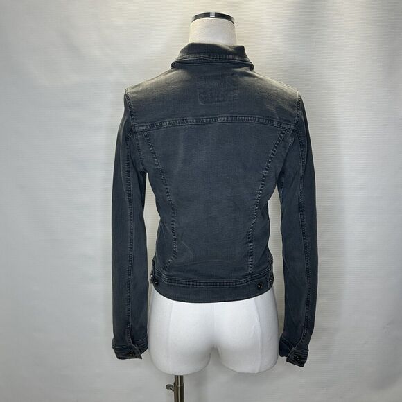 AG Adriano Goldschmied The Robyn Cropped Gray Denim Stretch Jacket Size M P17134 - Picture 3 of 13